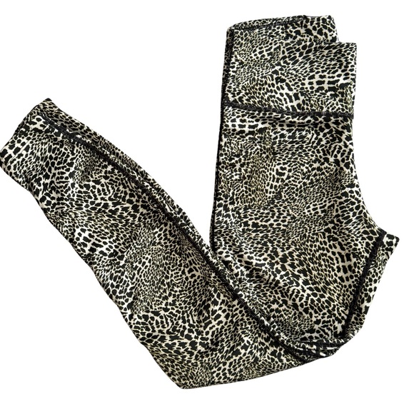 Nike Dri-FIT Animal Print 7/8 Leggings High Rise XS Green Black - Picture 4 of 8